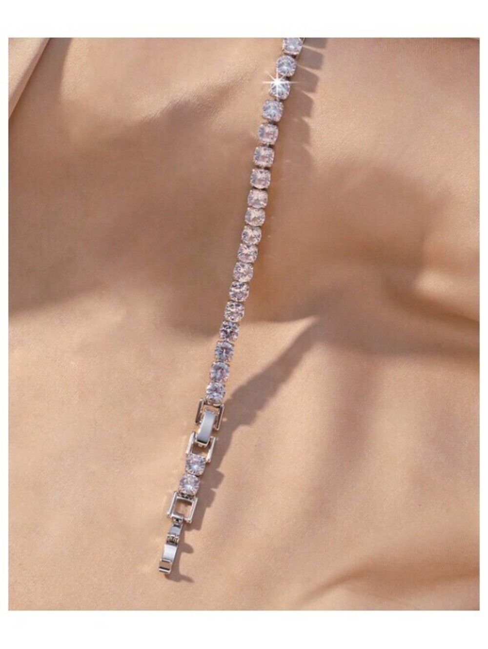 Sparkly round tennis - Bracelet - Silver - CZs - 3mm 7-8.5"
